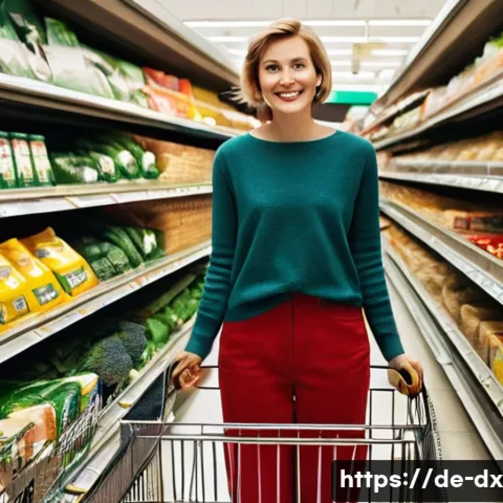 인플레이션과 재정 건전성 유지 방법 - **Prompt 1: The Sticker Shock at the Supermarket**
"A candid, realistic photograph of a woman in...
