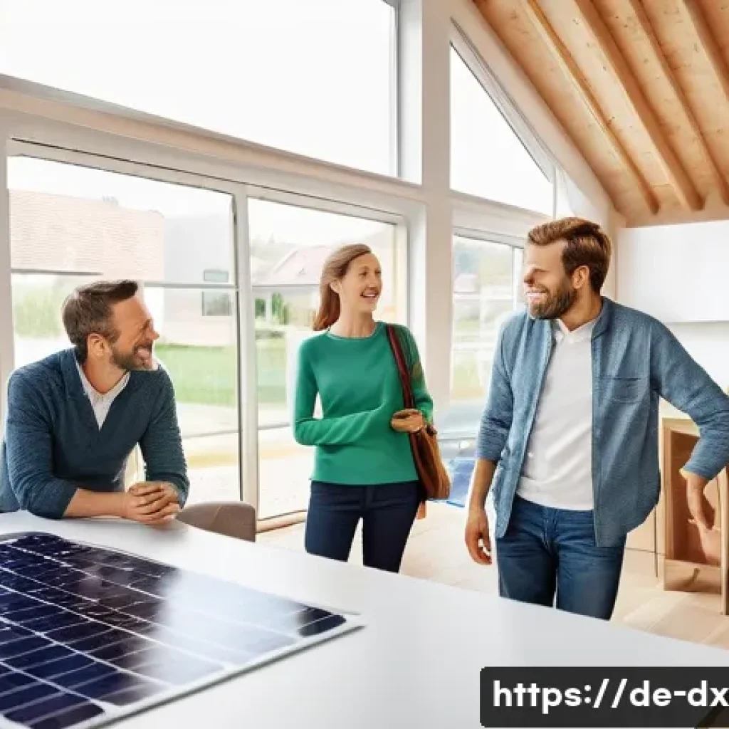 인플레이션 대비 자산 보호를 위한 정부 지원 프로그램 - A modern German family in a bright, energy-efficient home undergoing sustainable renovation, with vi...