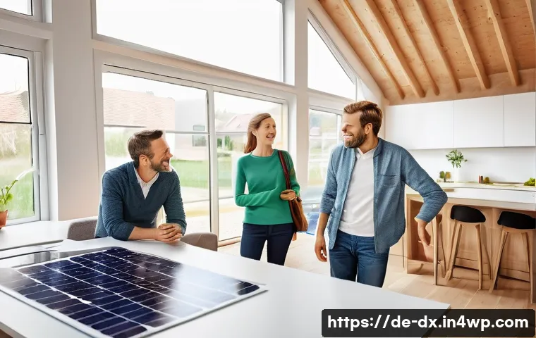 인플레이션 대비 자산 보호를 위한 정부 지원 프로그램 - A modern German family in a bright, energy-efficient home undergoing sustainable renovation, with vi...