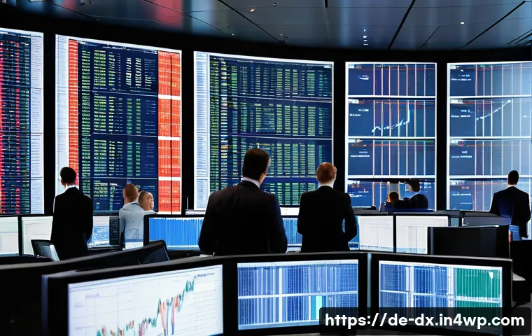 인플레이션이 주식 시장에 미치는 영향 - A modern German stock market trading floor scene, showing diverse professional investors in business...