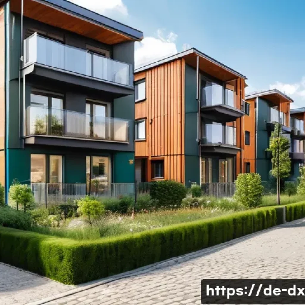 인플레이션 대비 자산 보호를 위한 실전 사례 - A detailed and realistic urban residential neighborhood in Germany, featuring well-maintained apartm...
