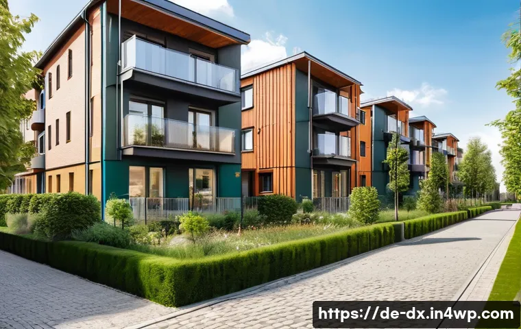 인플레이션 대비 자산 보호를 위한 실전 사례 - A detailed and realistic urban residential neighborhood in Germany, featuring well-maintained apartm...